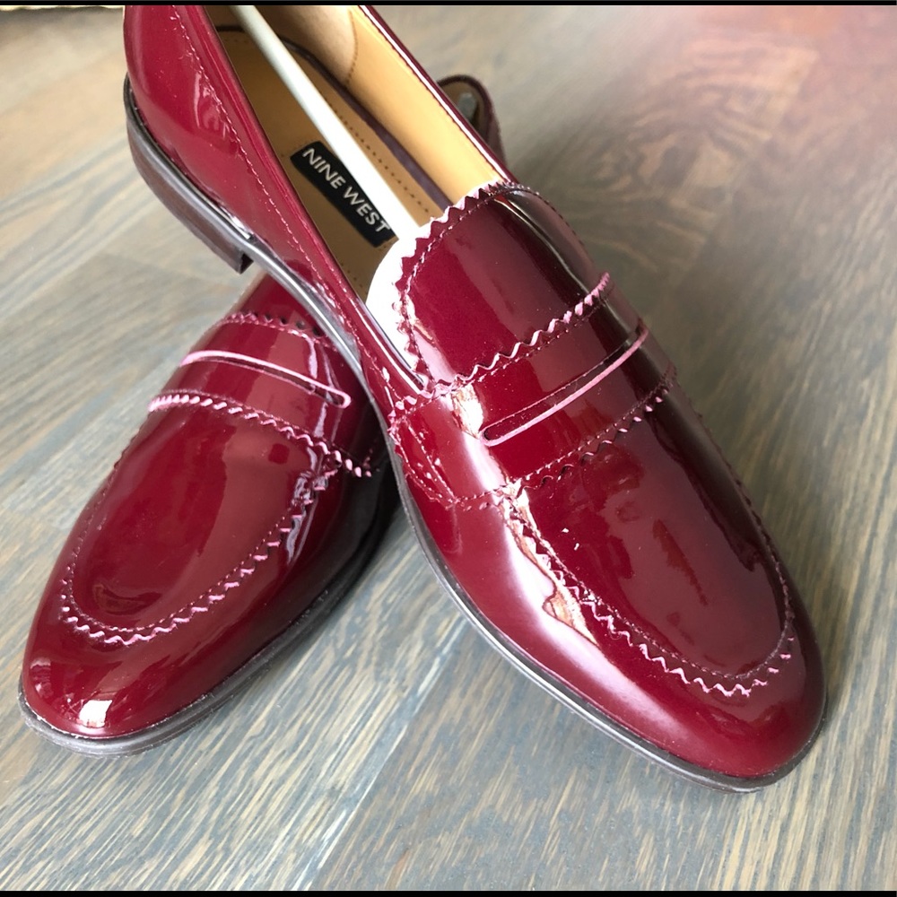 Nine West Nanci Loafers - Wine Patent